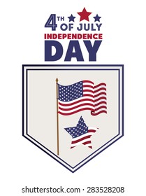 Independence day design over white background, vector illustration