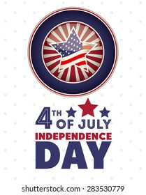 Independence day design over white background, vector illustration