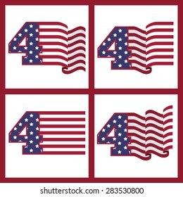 Independence day design over white background, vector illustration
