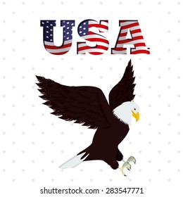 Independence day design over white background, vector illustration