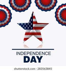 Independence day design over white background, vector illustration.