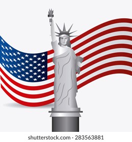 Independence day design over white background, vector illustration.