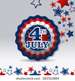 Independence day design over white background, vector illustration.