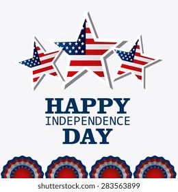 Independence day design over white background, vector illustration.