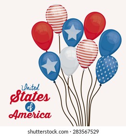 Independence day design over white background, vector illustration