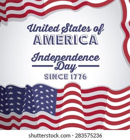 Independence day design over white background, vector illustration