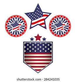 Independence day design over white background, vector illustration
