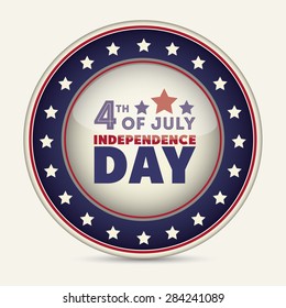 Independence day design over white background, vector illustration