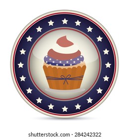 Independence day design over white background, vector illustration