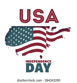 Independence day design over white background, vector illustration