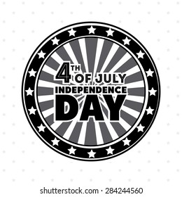 Independence day design over white background, vector illustration