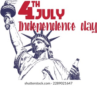 Independence day design. Statue of Liberty. Patriot day design stock vector illustration.