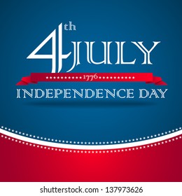 Independence day design with text - vector