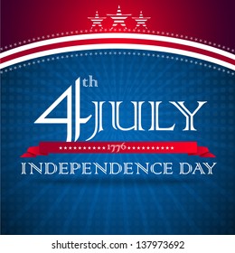 Independence day design with text - vector