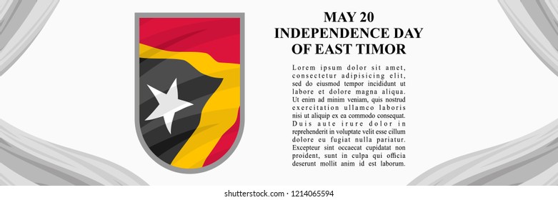 Independence day of East Timor vector illustration. Suitable for greeting card, poster and banner.