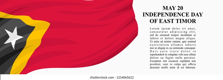 Independence day of East Timor vector illustration. Suitable for greeting card, poster and banner.