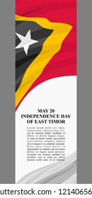 Independence day of East Timor vector illustration. Suitable for greeting card, poster and banner.