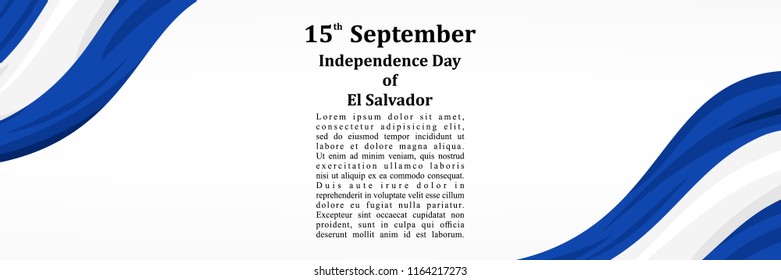 Independence Day of El Salvador vector illustration. Suitable for greeting card, poster and banner.