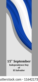 Independence Day of El Salvador vector illustration. Suitable for greeting card, poster and banner.
