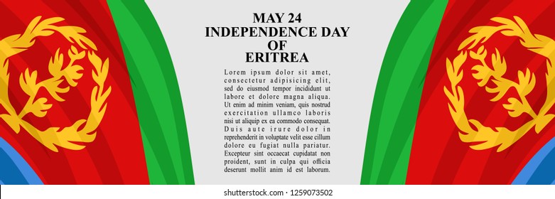 Independence Day of Eritrea  vector illustration. Suitable for greeting card, poster and banner.