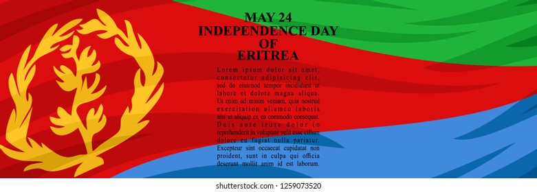 Independence Day of Eritrea  vector illustration. Suitable for greeting card, poster and banner.