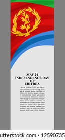 Independence Day of Eritrea  vector illustration. Suitable for greeting card, poster and banner.
