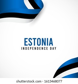 Independence Day of Estonia Design Illustration Template. Design for banner, greeting cards or print.