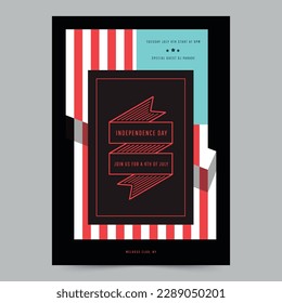 Independence Day Event Flyer Template. A clean, modern, and high-quality design of Flyer vector design. Editable and customize template flyer