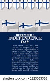 Independence Day of Finland vector illustration. Suitable for greeting card, poster and banner.