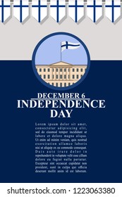 Independence Day of Finland vector illustration. Suitable for greeting card, poster and banner.