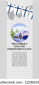 Independence Day of Finland vector illustration. Suitable for greeting card, poster and banner.