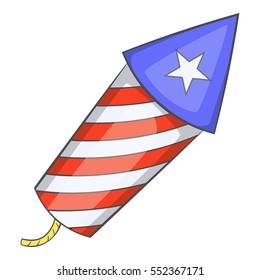 Independence day firework icon. Cartoon illustration of independence day firework vector icon for web design