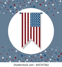 independence day with flag decoration design