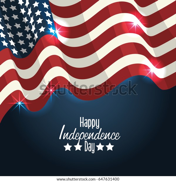 Independence Day Flag Decoration Design Stock Vector Royalty Free