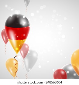 Independence Day. Flag of Germany on air balloon. Celebration and gifts. Balloons on the feast of the national.  Use for brochures, printed materials, signs, elements