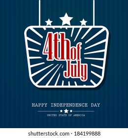 Independence Day , Fourth of July Illustration.