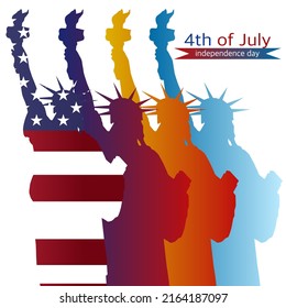 Independence Day fourth of July Vector illustration design concept for celebration shopping discount