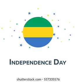 Independence day of Gabon. Patriotic Banner. Vector illustration.
