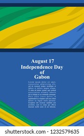 Independence Day of Gabon vector illustration. Suitable for greeting card, poster and banner.