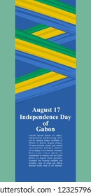 Independence Day of Gabon vector illustration. Suitable for greeting card, poster and banner.