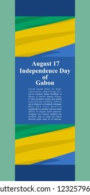 Independence Day of Gabon vector illustration. Suitable for greeting card, poster and banner.