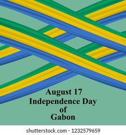 Independence Day of Gabon vector illustration. Suitable for greeting card, poster and banner.