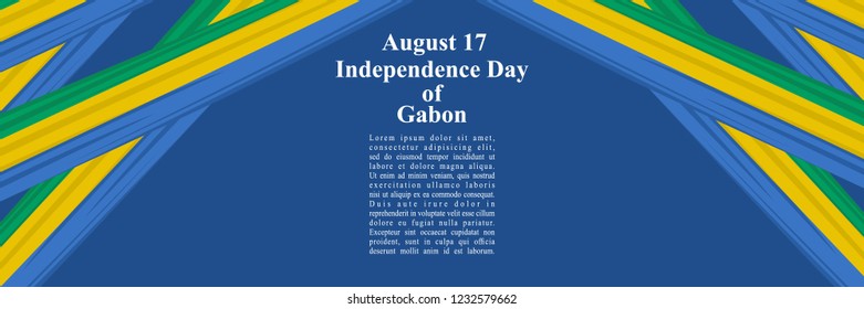 Independence Day of Gabon vector illustration. Suitable for greeting card, poster and banner.