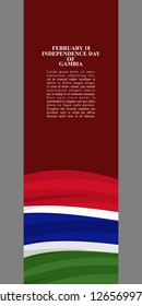 Independence Day of Gambia vector illustration. Suitable for greeting card, poster and banner 