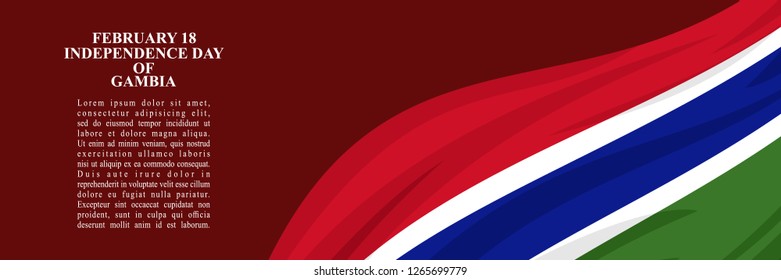 Independence Day of Gambia vector illustration. Suitable for greeting card, poster and banner 