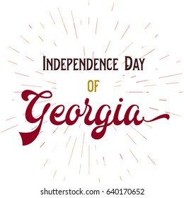 Independence Day of Georgia Celebration Banner. Vector
