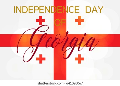 Independence Day of Georgia Celebration Banner. Vector
