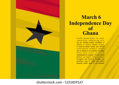 Independence Day of Ghana vector illustration. Suitable for greeting card, poster and banner.