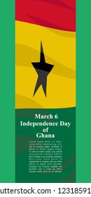 Independence Day of Ghana vector illustration. Suitable for greeting card, poster and banner.