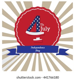 Independence day graphic design, Vector illustration